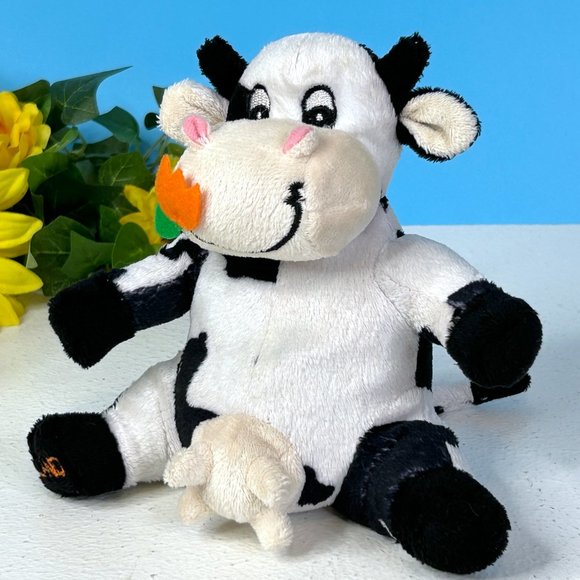 RARE Adorable Holland Cow with Tulip 6" Plush Stuffed Animal‎ Toys - Picture 3 of 5